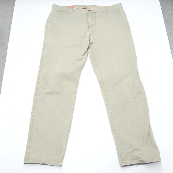 Dockers Pants Men's 38x32 Ivory Cotton Stretch Regular Fit Mid-Rise Straight Leg - Picture 1 of 8